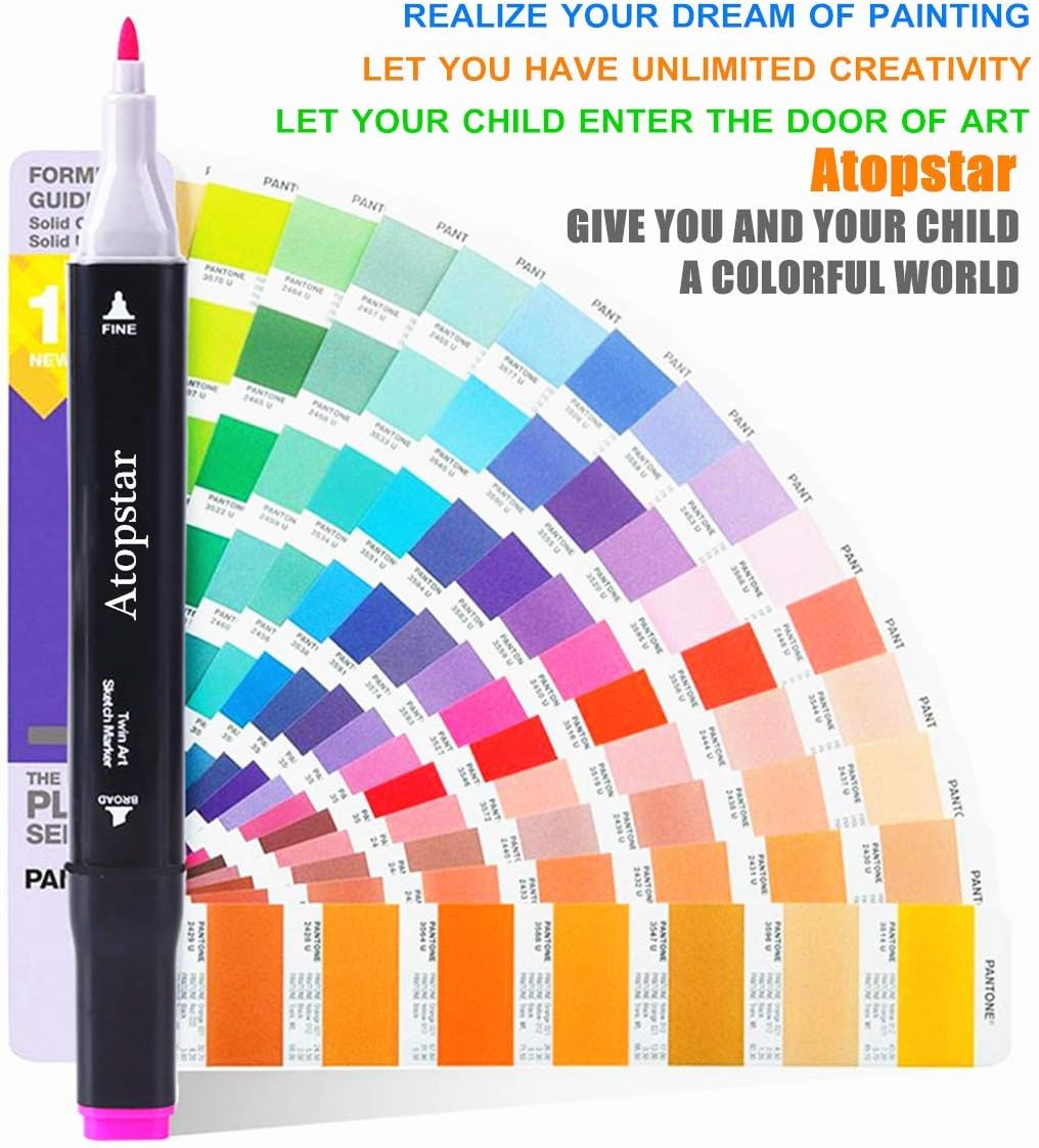 Atopstar alcohol markers dual tip detail