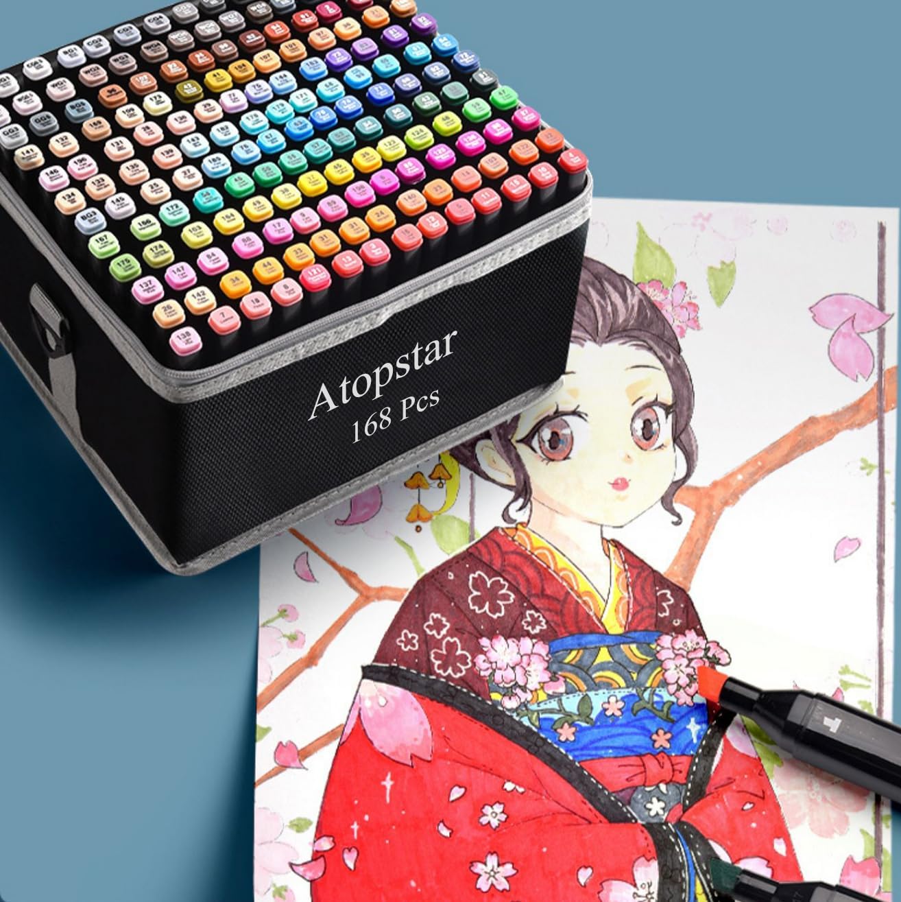 Atopstar markers blending and shading example
